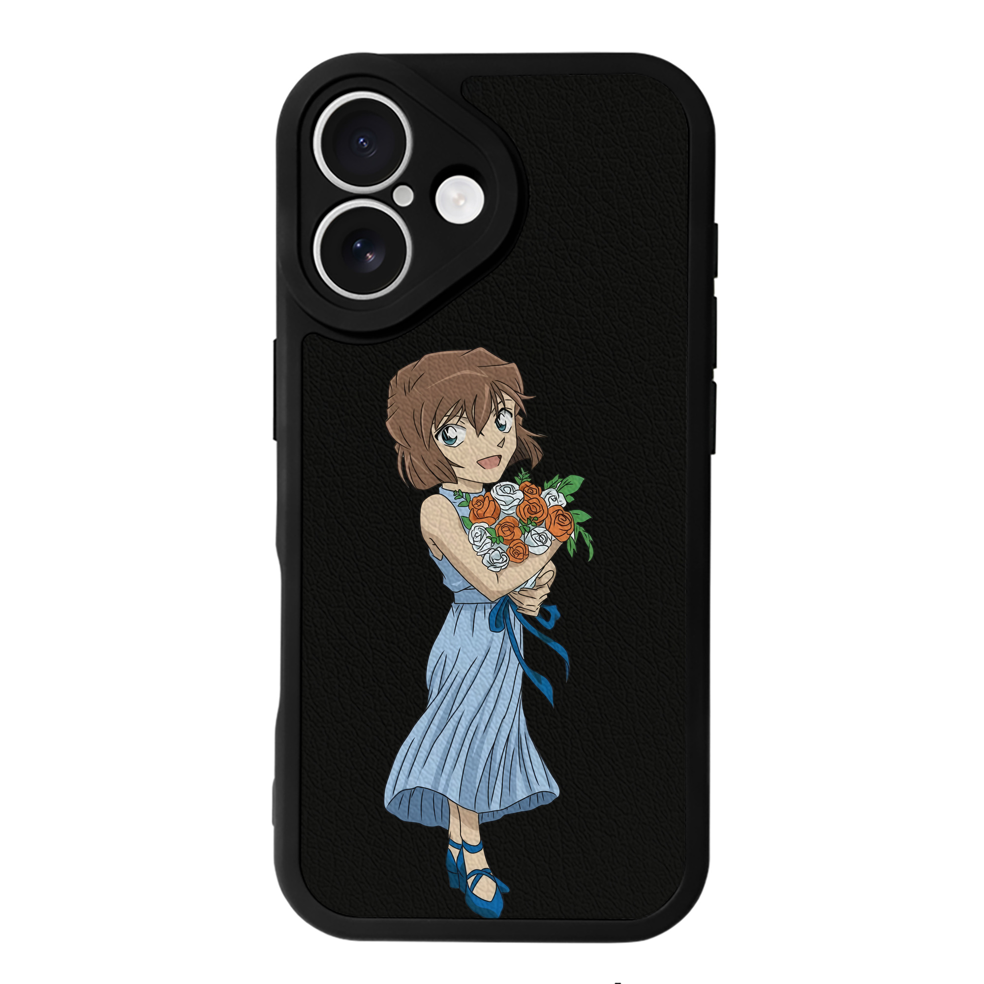 （画像用） 名探偵コナン 灰原 哀 はいばら あい Detective Conan Anita Hailey、Vi Graythorn Haibara Ai 【iPhone 16シリーズ対応】シリコンスマホケース（レザー調） 材質：シリコン